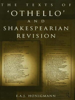 cover image of The Texts of Othello and Shakespearean Revision